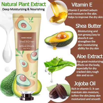 10 Pack Hand Cream – Natural Plant Fragrance, Moisturizing for Dry Cracked Hands